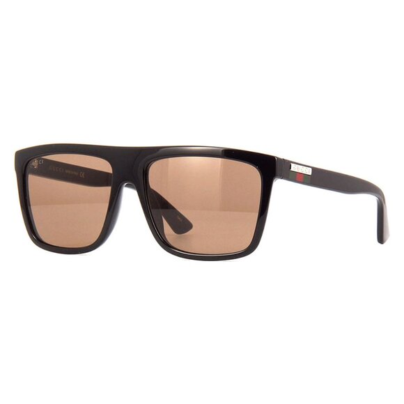 NEW GUCCI MEN'S SUNGLASSES GG0748S 002 BLACK BROWN GUCCI EYEWEAR
